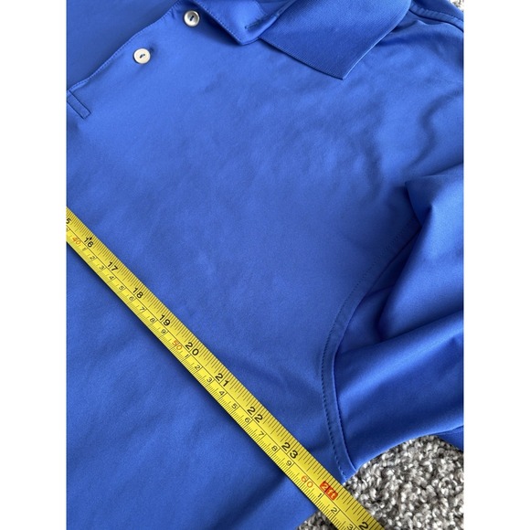 Peter Millar Polo Shirt Mens Size Large Blue Summer Comfort Performance - Picture 6 of 6